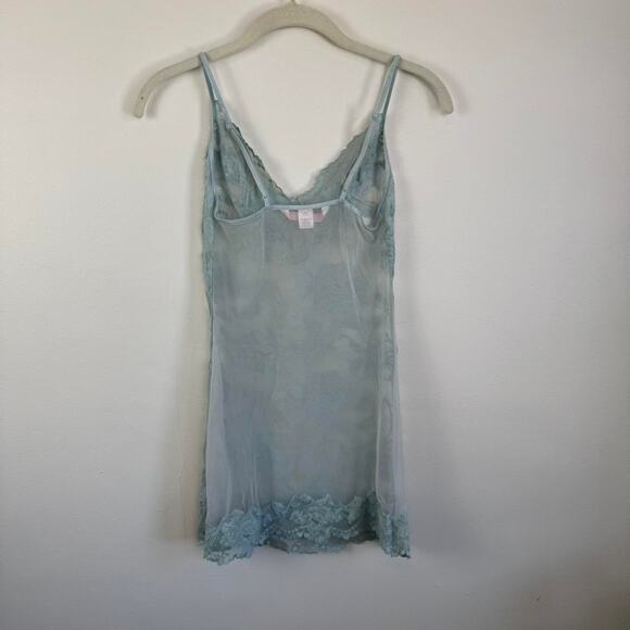 Vtg 2004 Victoria's Secret XS Babydoll Chemise Slip Blue - Picture 2 of 8